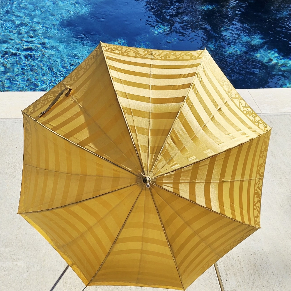Yves Saint Laurent YSL Large Gold Umbrella